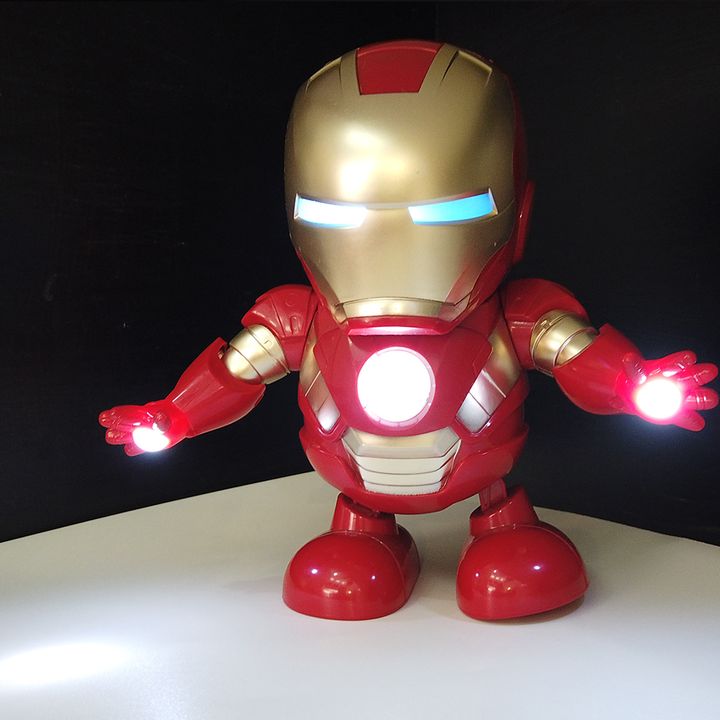 Robot Iron Man Dancing – Robot tự nhảy múa có đèn nhạc 