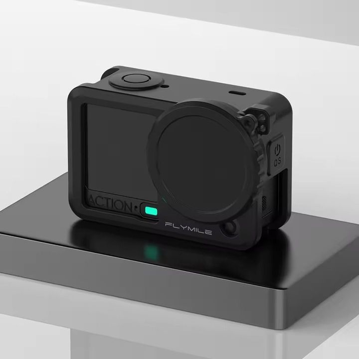 Ốp silicone bảo vệ thân máy & ống kính cho DJI Osmo Action 6 - Đen Flymile
