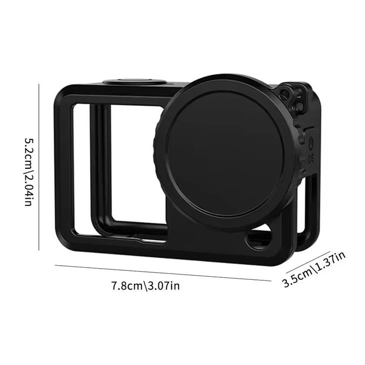 Ốp silicone bảo vệ thân máy & ống kính cho DJI Osmo Action 6 - Đen Flymile