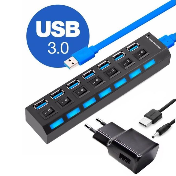 Hub chia 7 cổng USB có công tắc VSP