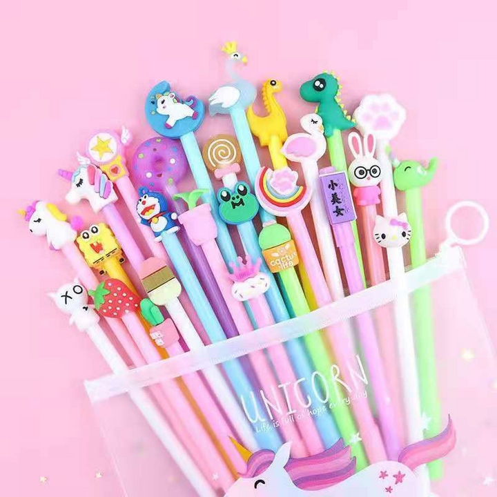 Bộ 20 bút bi hình thú dễ thương dùng học tập
