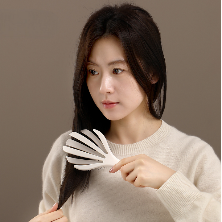 Lược tạo kiểu Fasola SH-506 dạng xương cong - massage da đầu & giúp tóc nhanh khô