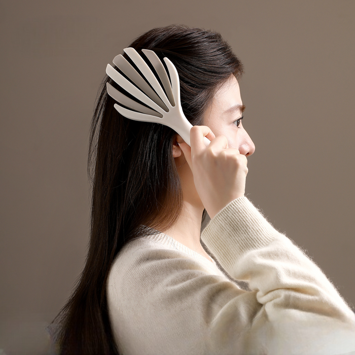 Lược tạo kiểu Fasola SH-506 dạng xương cong - massage da đầu & giúp tóc nhanh khô