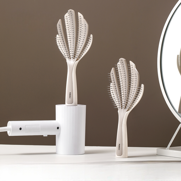 Lược tạo kiểu Fasola SH-506 dạng xương cong - massage da đầu & giúp tóc nhanh khô
