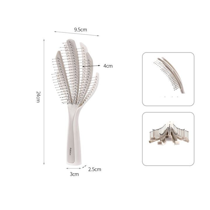 Lược tạo kiểu Fasola SH-506 dạng xương sườn cong – massage da đầu & giúp tóc nhanh khô