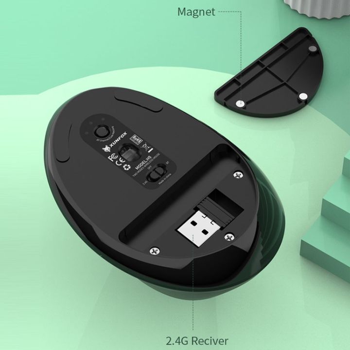 Chuột XUNFOX H5 Kiểu Dáng Công Thái Học Thông Minh