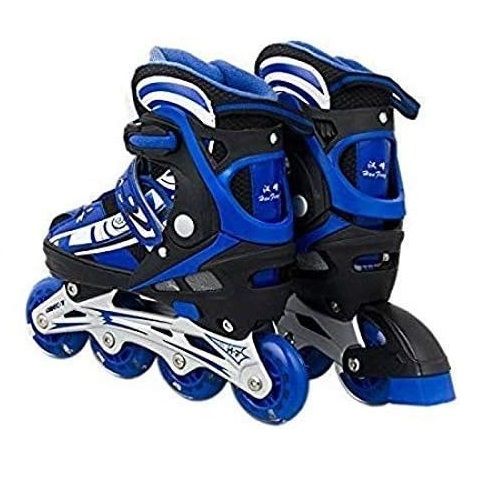 Bộ giày trượt patin bánh có 1 đèn led kèm phụ kiện SIZE L 39-42 - Xanh Dương