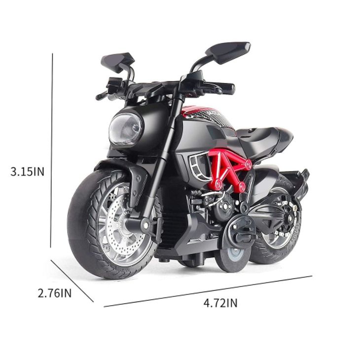 Mô hình đồ chơi xe máy Ducati màu đỏ tỷ lệ 1:14