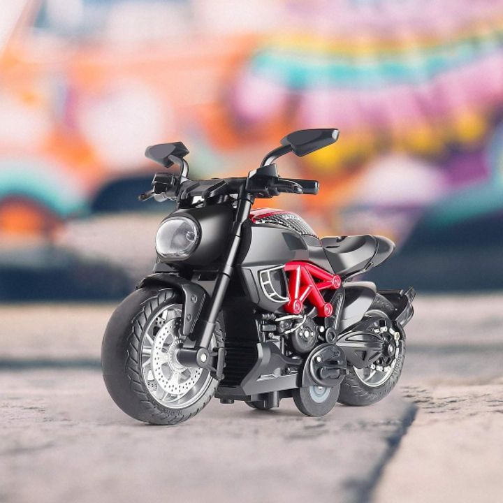 Mô hình đồ chơi xe máy Ducati màu đỏ tỷ lệ 1:14