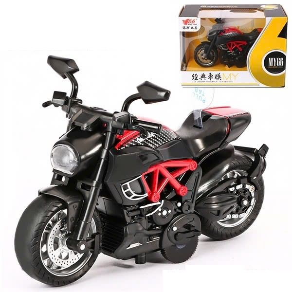 Mô hình đồ chơi xe máy Ducati màu đỏ tỷ lệ 1:14