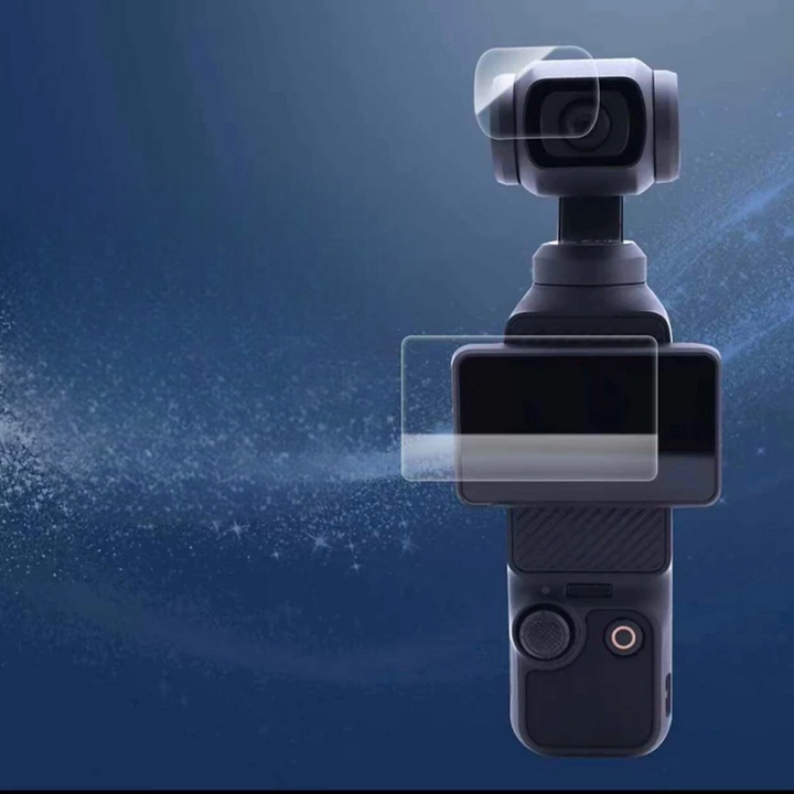 Set 2 bộ kính cường lực cho DJI Osmo Pocket 3 - Bảo vệ màn hình và ống kính ( 2 bộ)