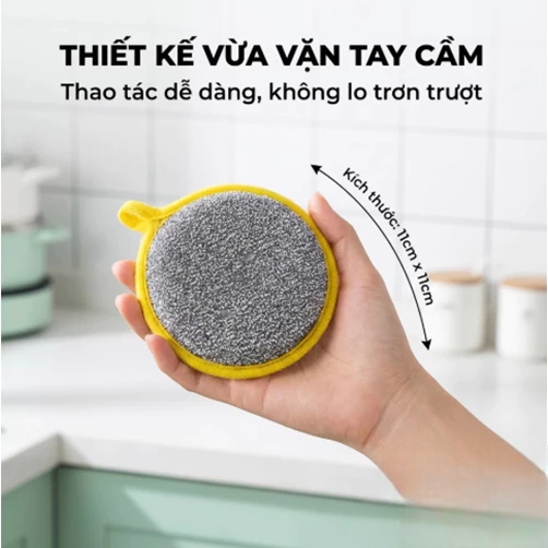 Bộ 5 miếng rửa chén 2 mặt tiện dụng cho nhà bếp