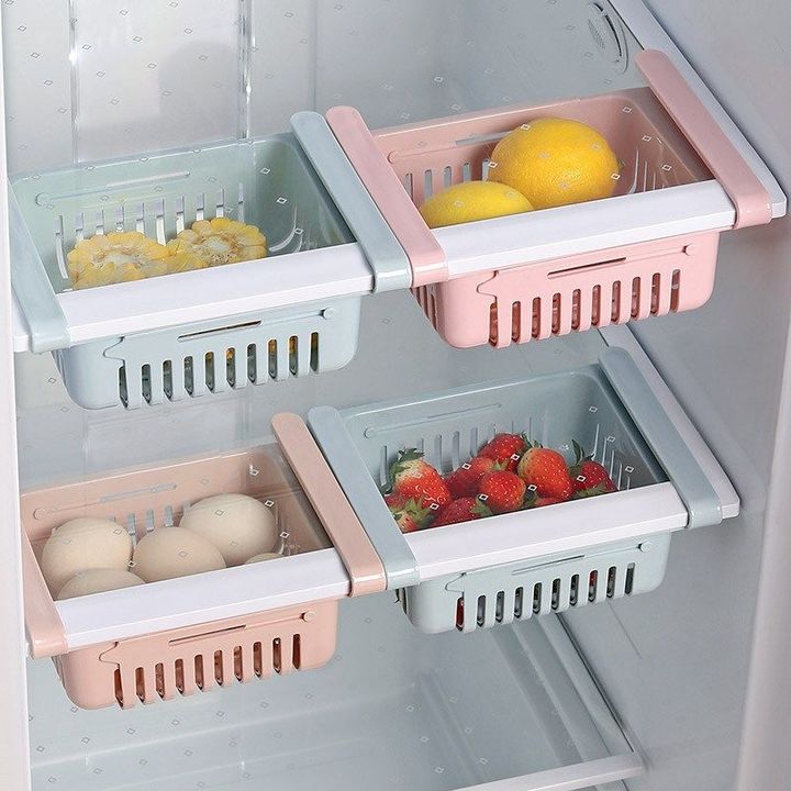 Khay nhựa kéo đựng tủ lạnh 20.5x16.5x7.5cm chất liệu bền bỉ