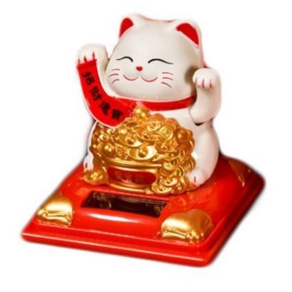 Mèo thần tài năng lượng mini kích thước 9x7x7cm