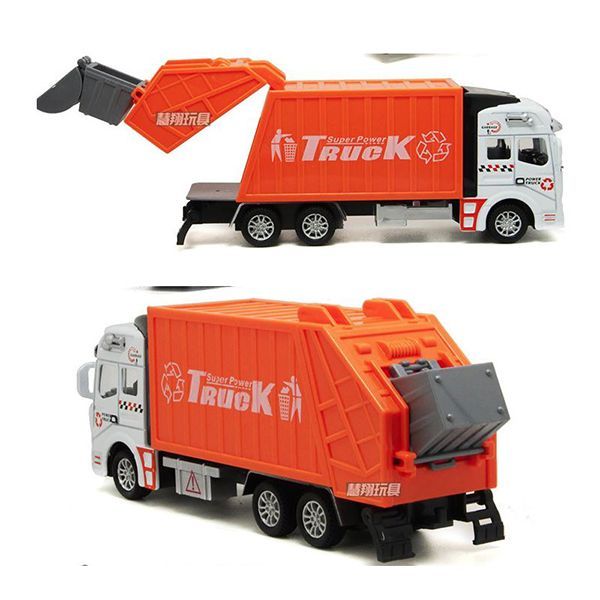 Đồ chơi mô hình xe đổ rác cho bé - Cam