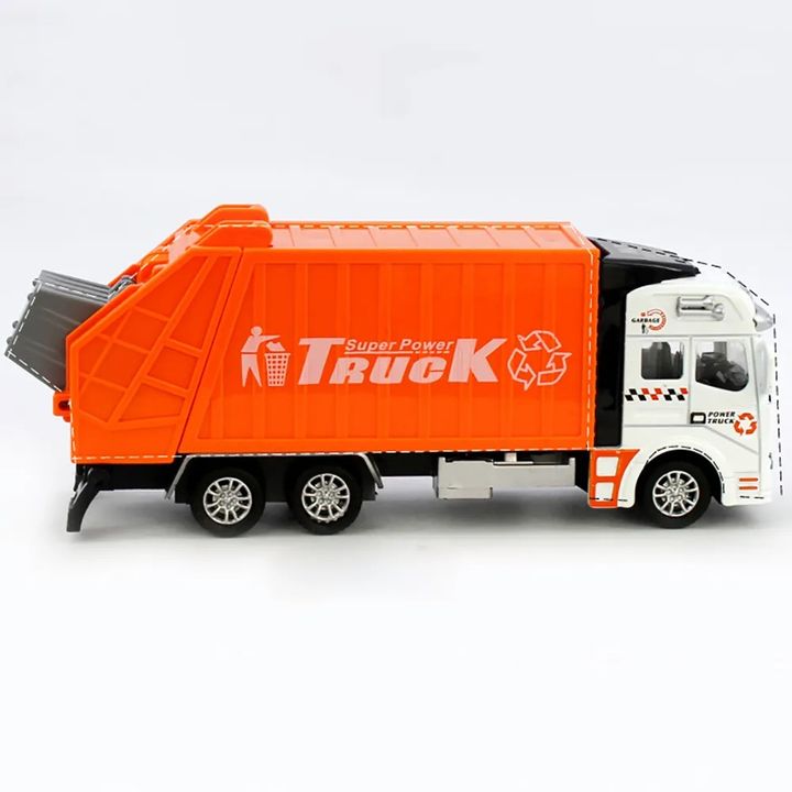 Đồ chơi mô hình xe đổ rác cho bé - Cam