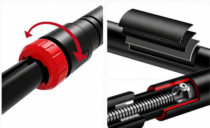 Xà đơn gắn khung cửa điều chỉnh được, không cần khoan tường kích thước 90-130cm