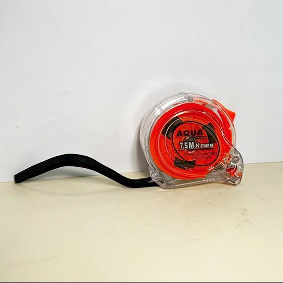 Thước đo kéo dài 7.5 mét (trong) thiết kế bảng lớn màu cam/ xanh/ vàng