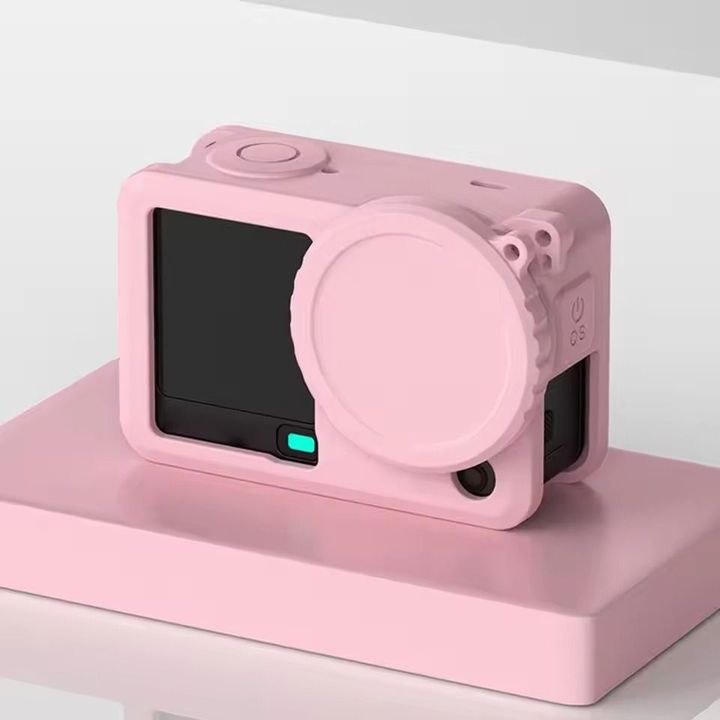 Ốp silicone bảo vệ thân máy & ống kính cho DJI Osmo Action 6 - Hồng Flymile