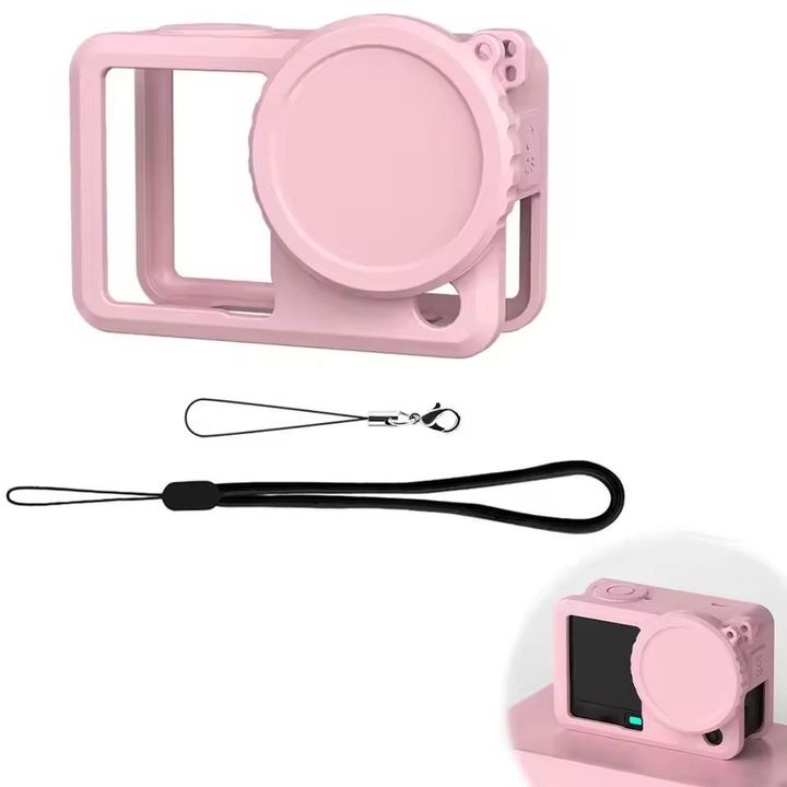 Ốp silicone bảo vệ thân máy & ống kính cho DJI Osmo Action 6 - Hồng Flymile