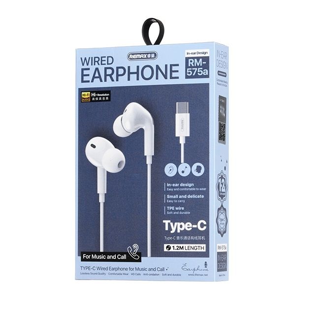 Tai nghe cắm dây cổng Type-C Remax RM-575a