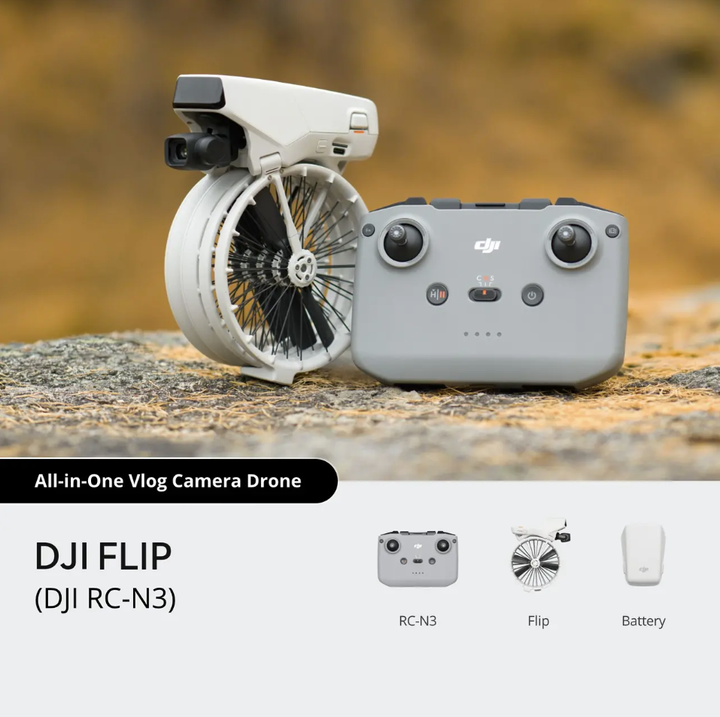 Flycam DJI Flip mới nhất 2025 - Bản đơn tay cầm DJI RC N2