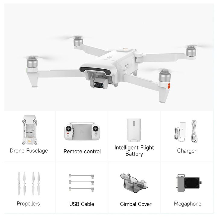 Flycam Fimi X8 Tele 2024 bản đơn kèm loa đàm thoại 2 chiều