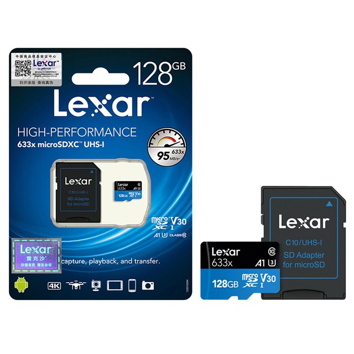 Thẻ nhớ Lexar 128GB 633x Micro SDXC Class 10 UHS-I 45 MB/s