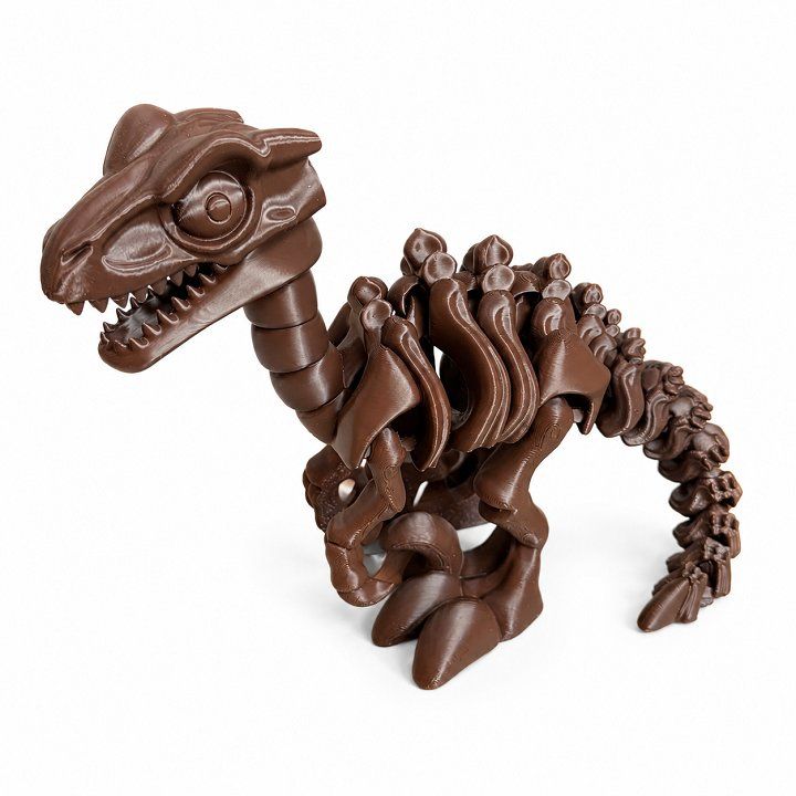 Đồ chơi mô hình xương khủng long T-REX bằng nhựa in 3d - Nâu