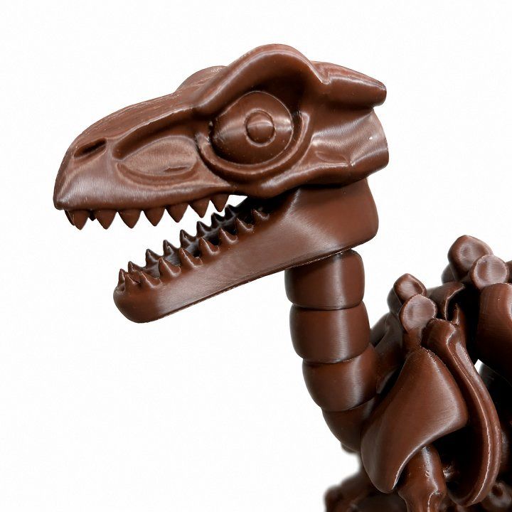 Đồ chơi mô hình xương khủng long T-REX bằng nhựa in 3d - Nâu