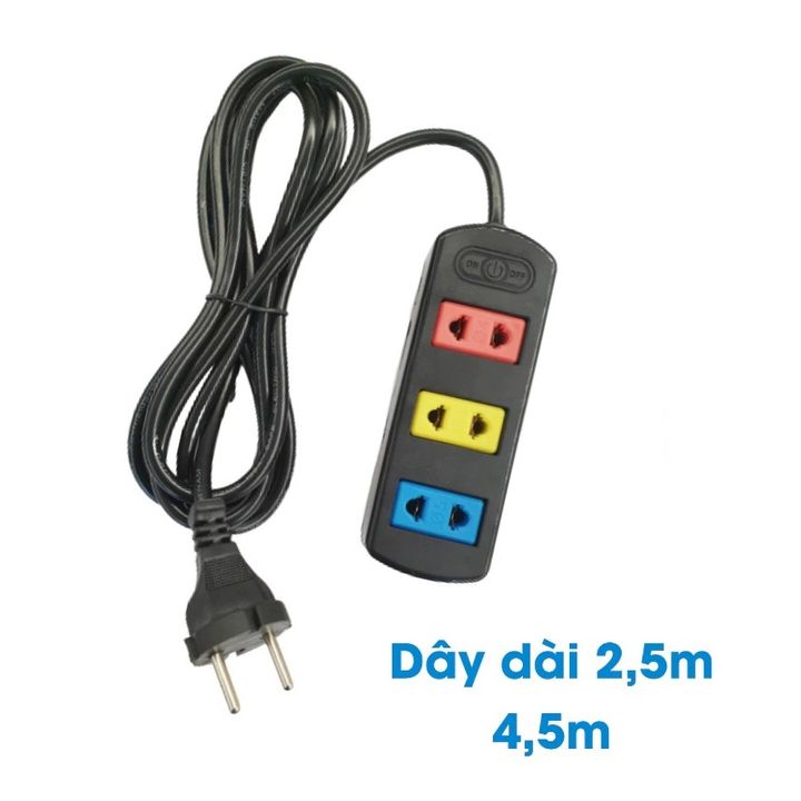 Ổ cắm điện Kenno 3 ổ cắm kèm dây nguồn dài 2.5m