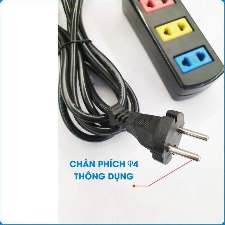 Ổ cắm điện Kenno 3 ổ cắm kèm dây nguồn dài 2.5m