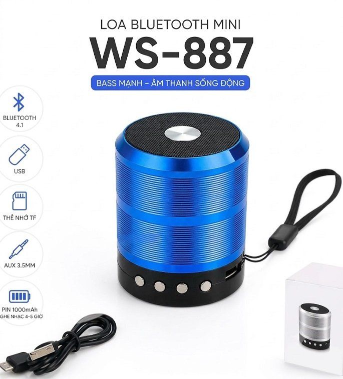 Loa Bluetooth Nghe Nhạc WS-887