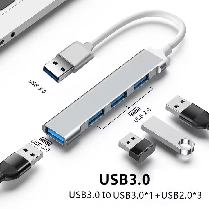Bộ hub chia USB, USB ra 4 cổng USB 3.0 nhôm