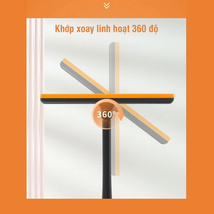 Cây lau kính đa năng xoay 360 độ gạt nước tiện dụng