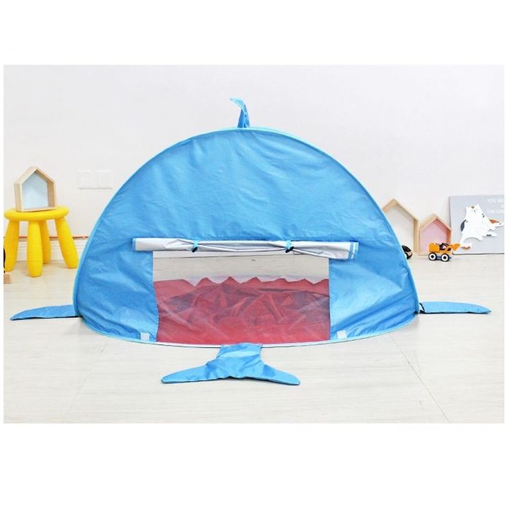 Lều che nắng mini cho bé khi vui chơi bãi biển - màu xanh