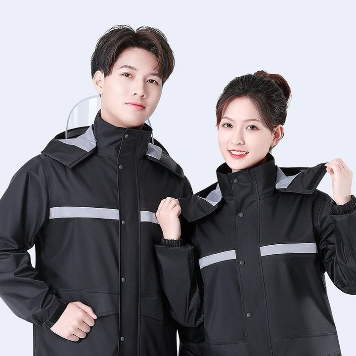 Bộ quần áo mưa vải dù lưới thoáng có phản quang BS0040 Size XL (148-165cm)