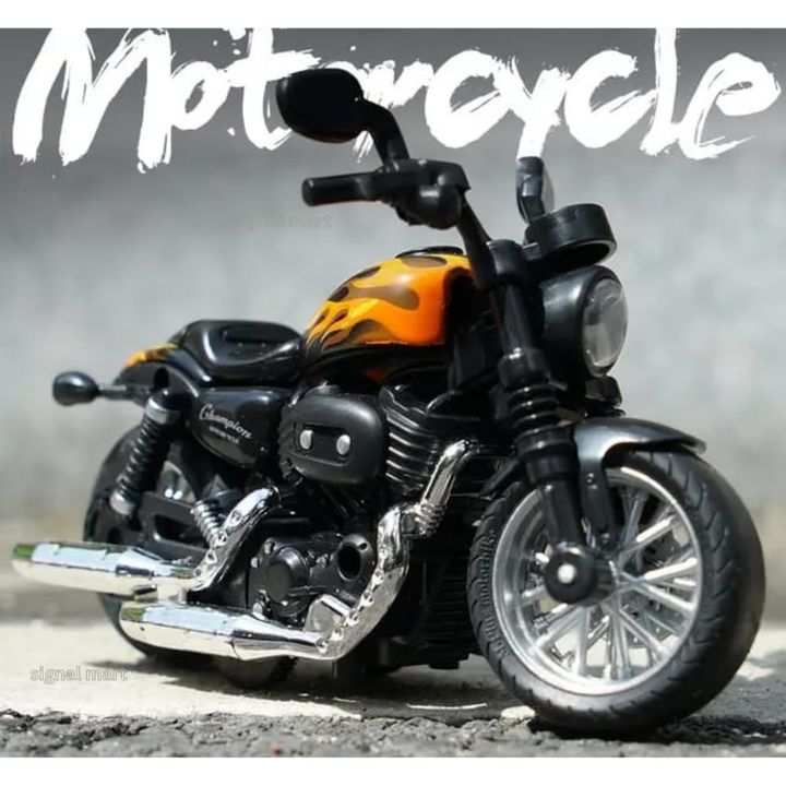 Mô hình đồ chơi xe máy Harley Davidson lửa đen tỷ lệ 1:14