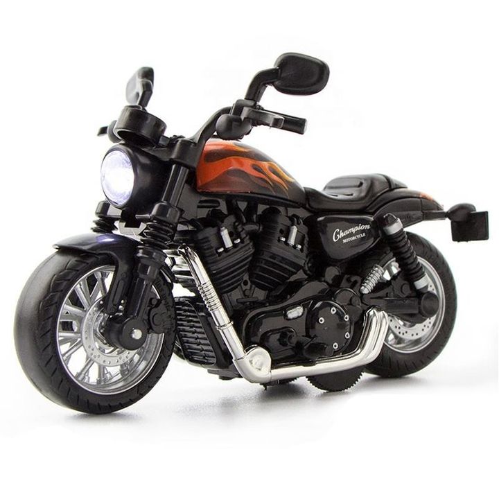 Mô hình đồ chơi xe máy Harley Davidson lửa đen tỷ lệ 1:14