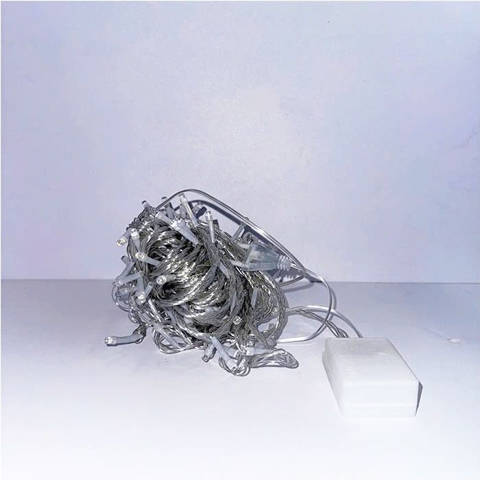 Dây đèn LED đồng 10 mét, 100 bóng ánh sáng trắng ấm, hiệu ứng nhấp nháy