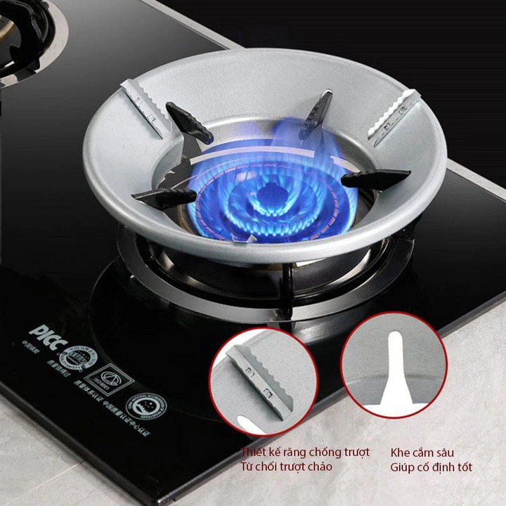 Kiềng chắn gió bếp ga hỗ trợ tập trung nhiệt và giảm hao gas