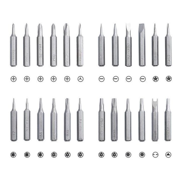 Bộ Tua Vít Đa Năng 24 Đầu Tiện Dụng BRDRC Sửa Điện Thoại, Laptop, Máy Tính Bảng, Đồng Hồ