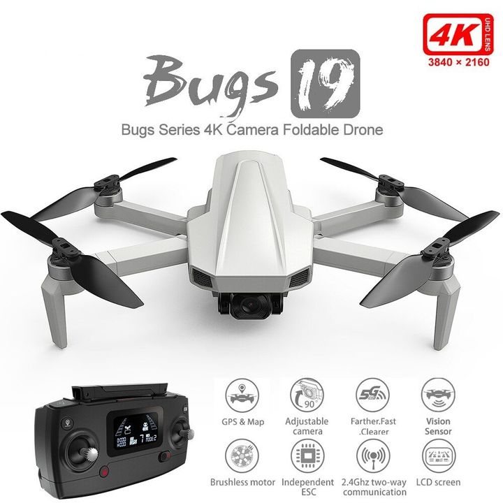 Flycam MJX Bugs 19 Pro 4K Camera, Chống Rung Điện Tử EIS