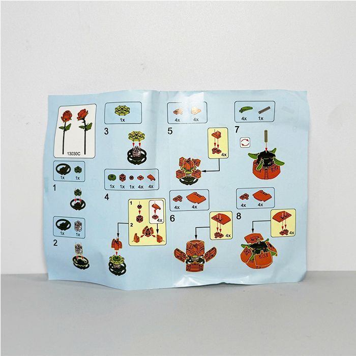 Đồ Chơi Lắp Ghép Hoa Hồng Có Đèn LED Meiji 13030