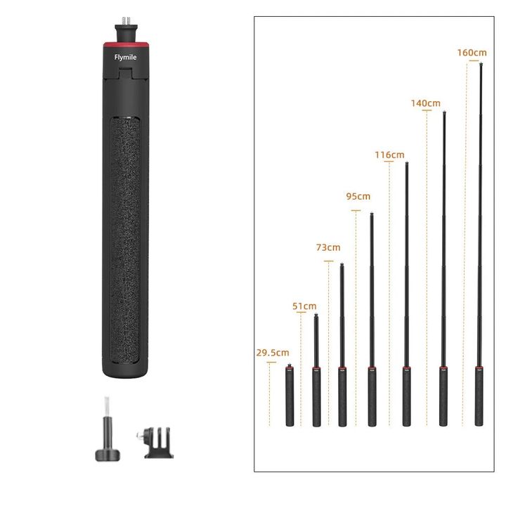 Chân đứng Tripod Flymile FLY033 gậy kéo dài 160cm cho Action Camera