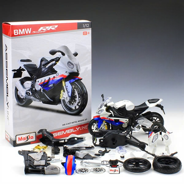 Mô hình lắp ráp xe mô tô BMW S1000RR tỷ lệ 1:12 Maisto