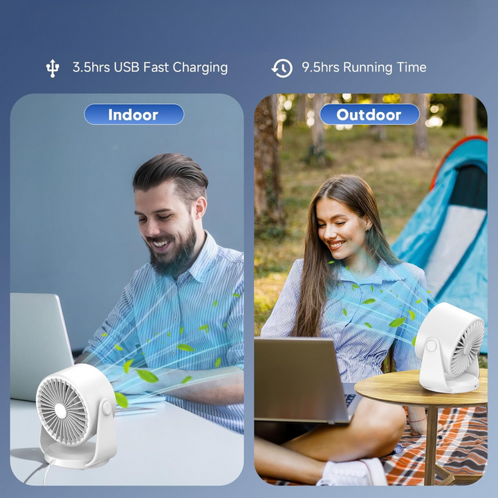 Quạt để bàn và treo tường - Trắng