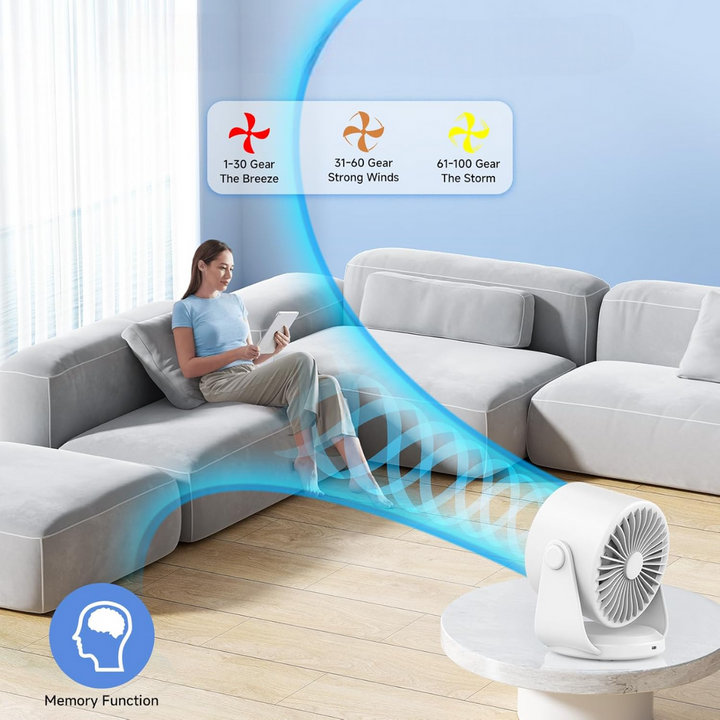 Quạt để bàn và treo tường - Trắng