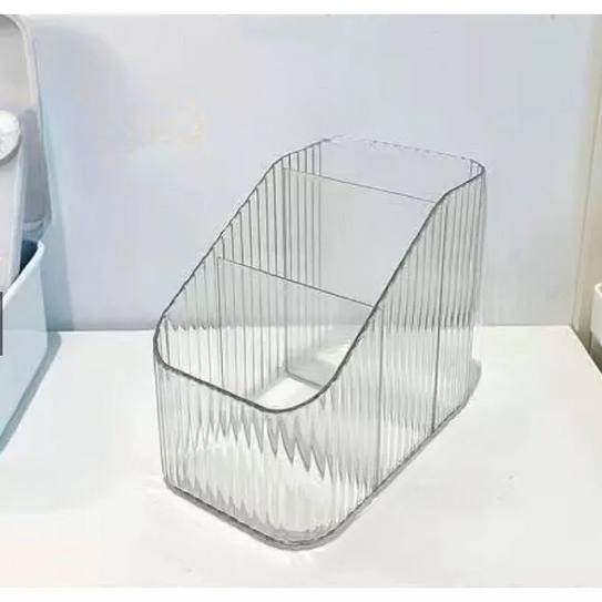 Khay mica trong suốt 3 ngăn đựng mỹ phẩm tiện lợi