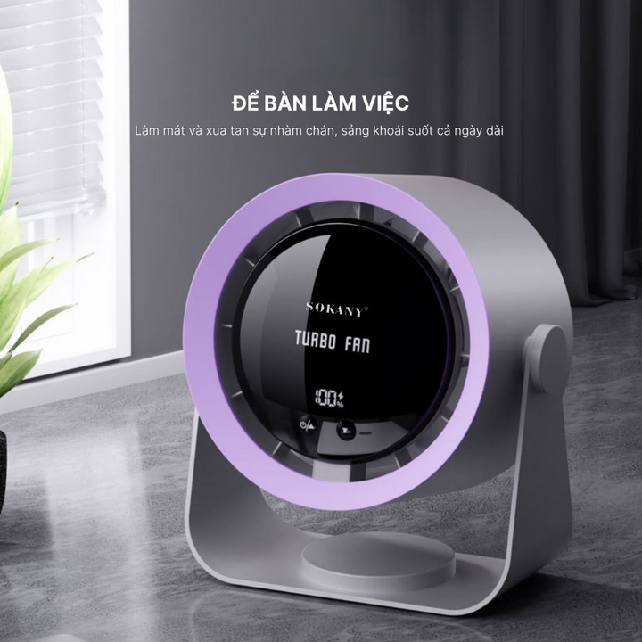 Quạt để bàn màn hình kỹ thuật số SOKANY SKN-13823